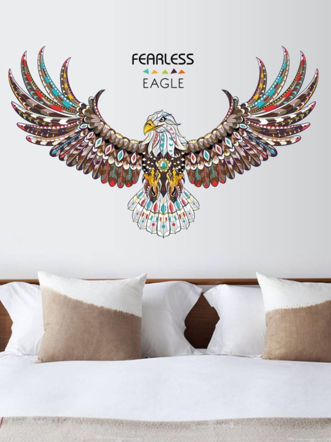Jaamso Royals Brown & Blue New Eagle Wings Peel and Stick Wall Sticker-picture-33
