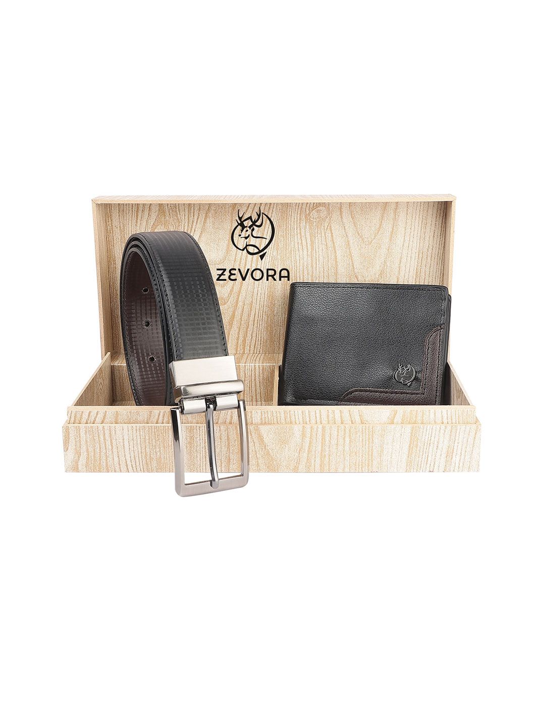 ZEVORA Men Textured Leather Accessory Gift Set-picture-21