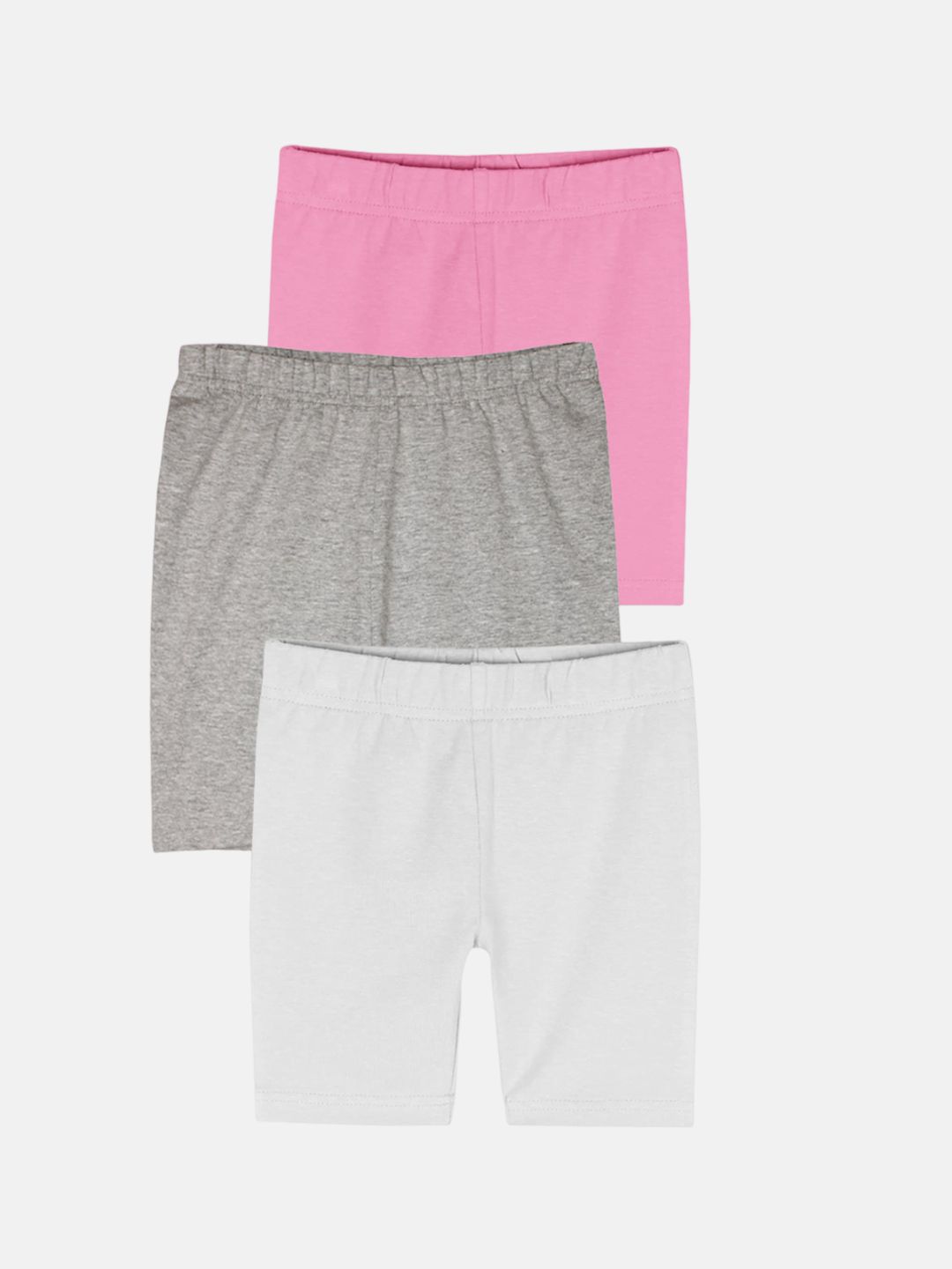 KiddoPanti Girls Pack Of 3 Mid Rise Shorts-picture-12