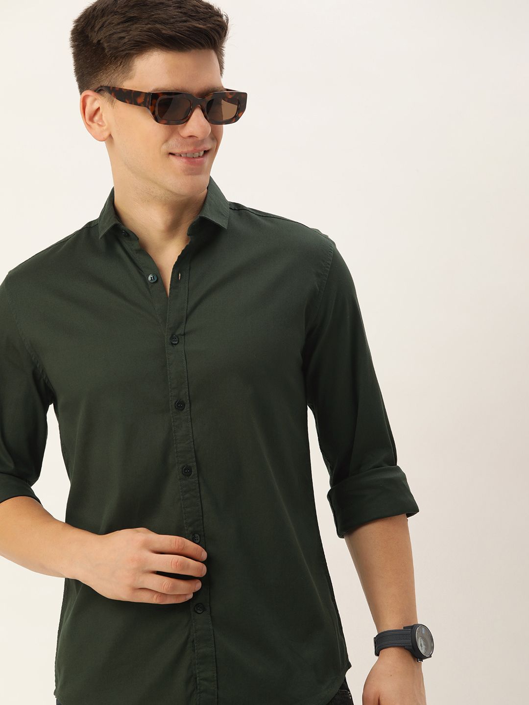 Mast & Harbour Men Classic Slim Fit Opaque Casual Shirt - Price History