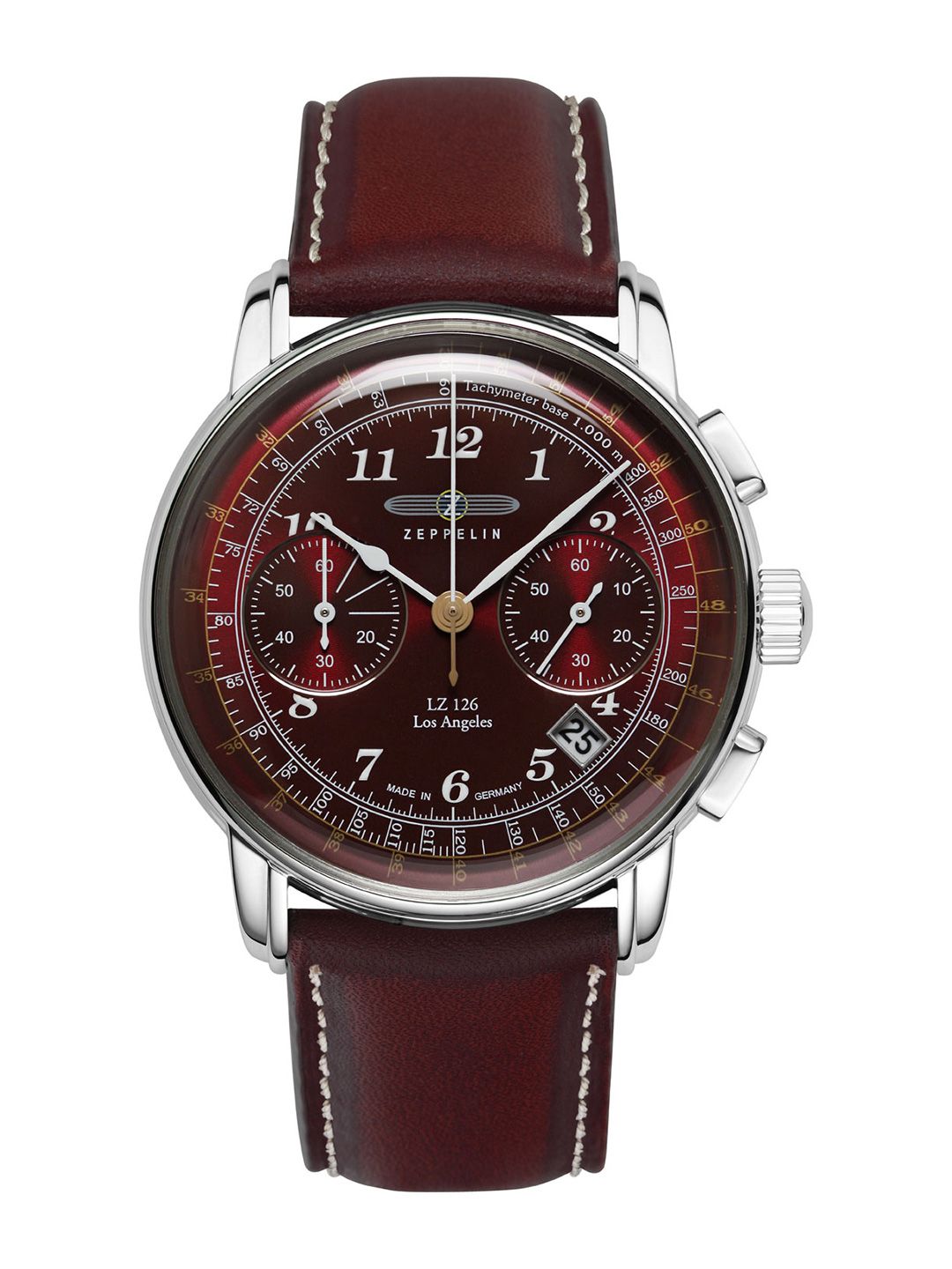 ZEPPELIN Men Red Dial & Red Leather Straps Analogue Watch 76146-picture-29