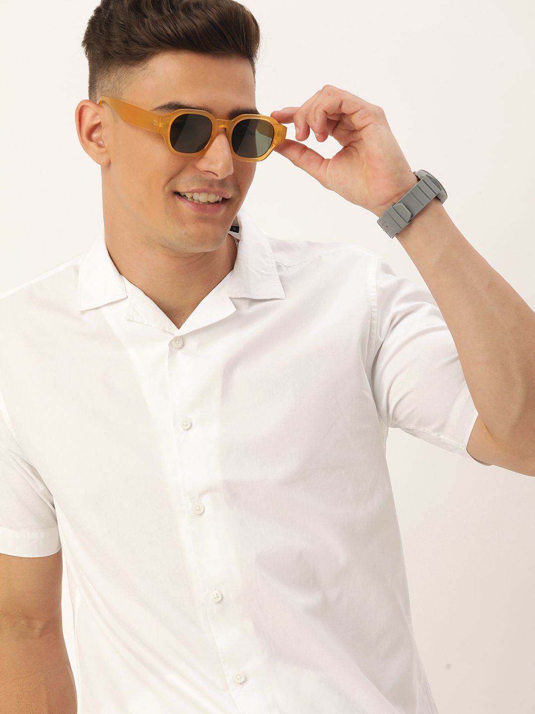 Harvard Men Classic Slim Fit Cuban Collar Pure Cotton Casual Shirt-image-42