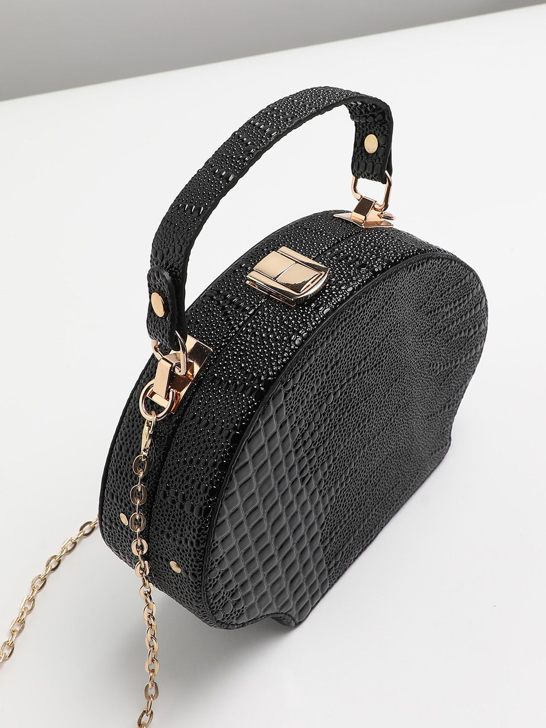 HAUTE SAUCE by Campus Sutra Textured Structured Handheld Bag-picture-22