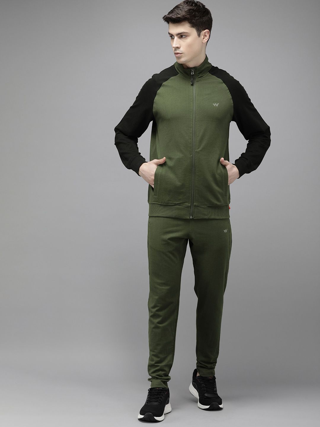Wildcraft Pure Cotton Mock Collar Jacket And Track Pant-picture-39