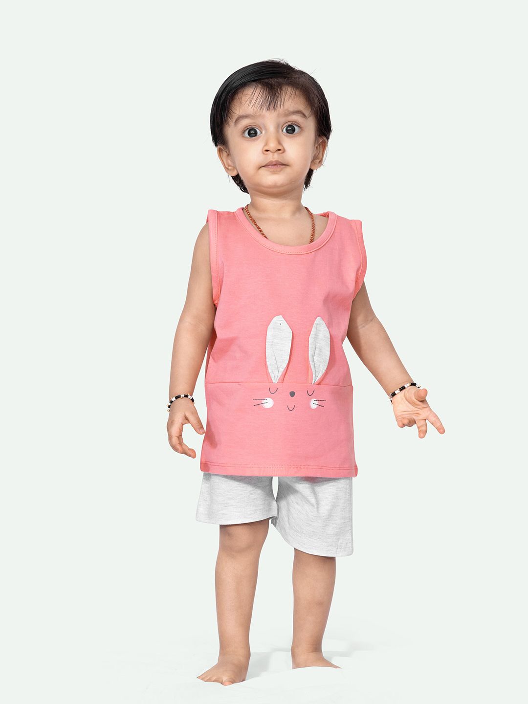 ariel Kids Printed T-shirt with Shorts-picture-15