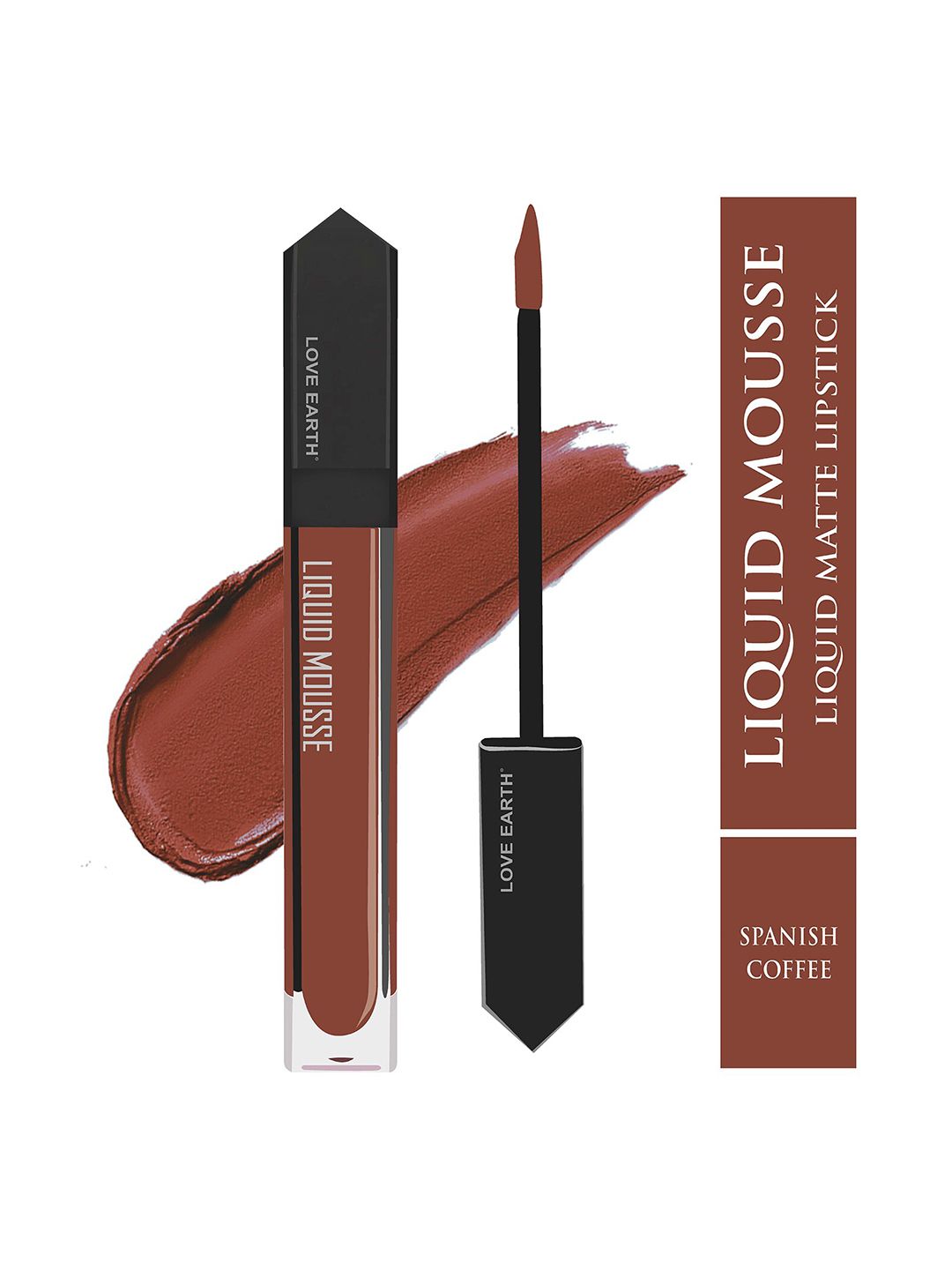 LOVE EARTH Liquid Mousse Matte Finish Lipstick - Spanish Coffee LE125-picture-11