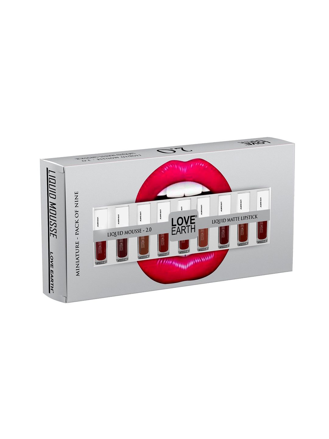 LOVE EARTH Set of 9 Liquid Mousse 2.0 Matte Finish Lipsticks - 2 ml each-image-33