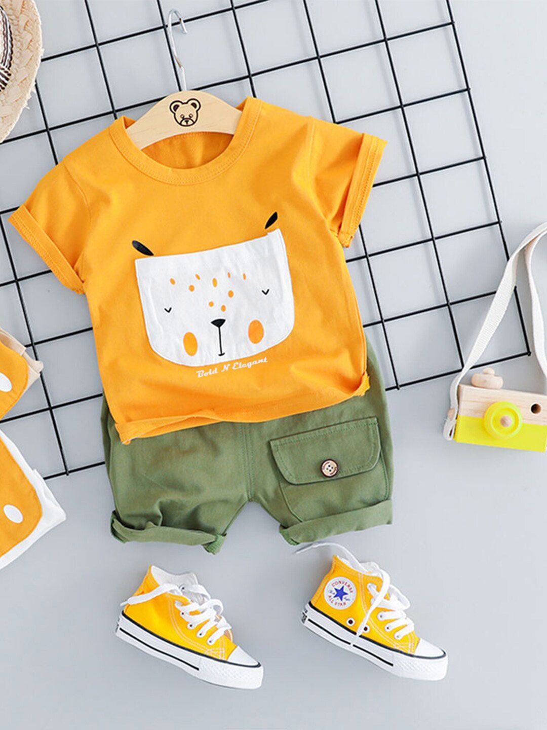 Bold N Elegant Kids Conversational Printed T-shirt with Shorts