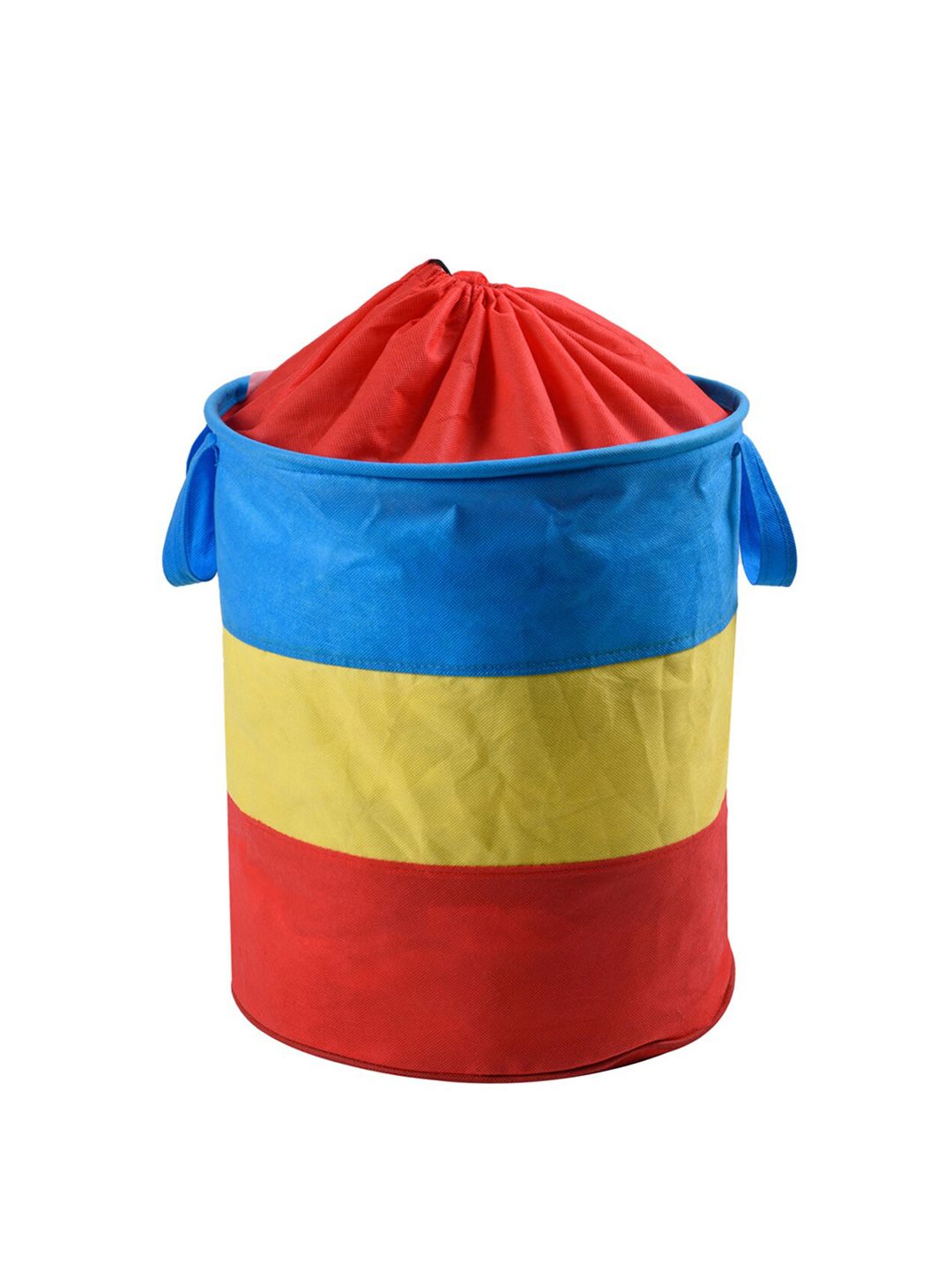Kuber Industries Blue & Red 2 Pieces Round Fabric Laundry Bags 45 L-picture-24