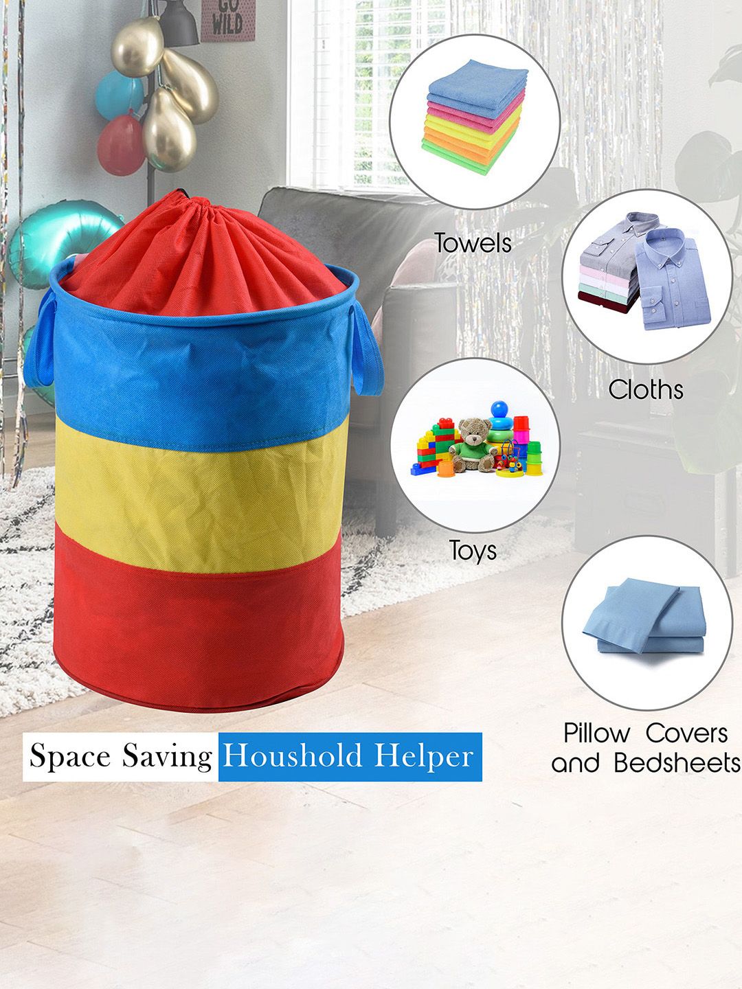 Kuber Industries Colourblocked Foldable Laundry Bag-image-17