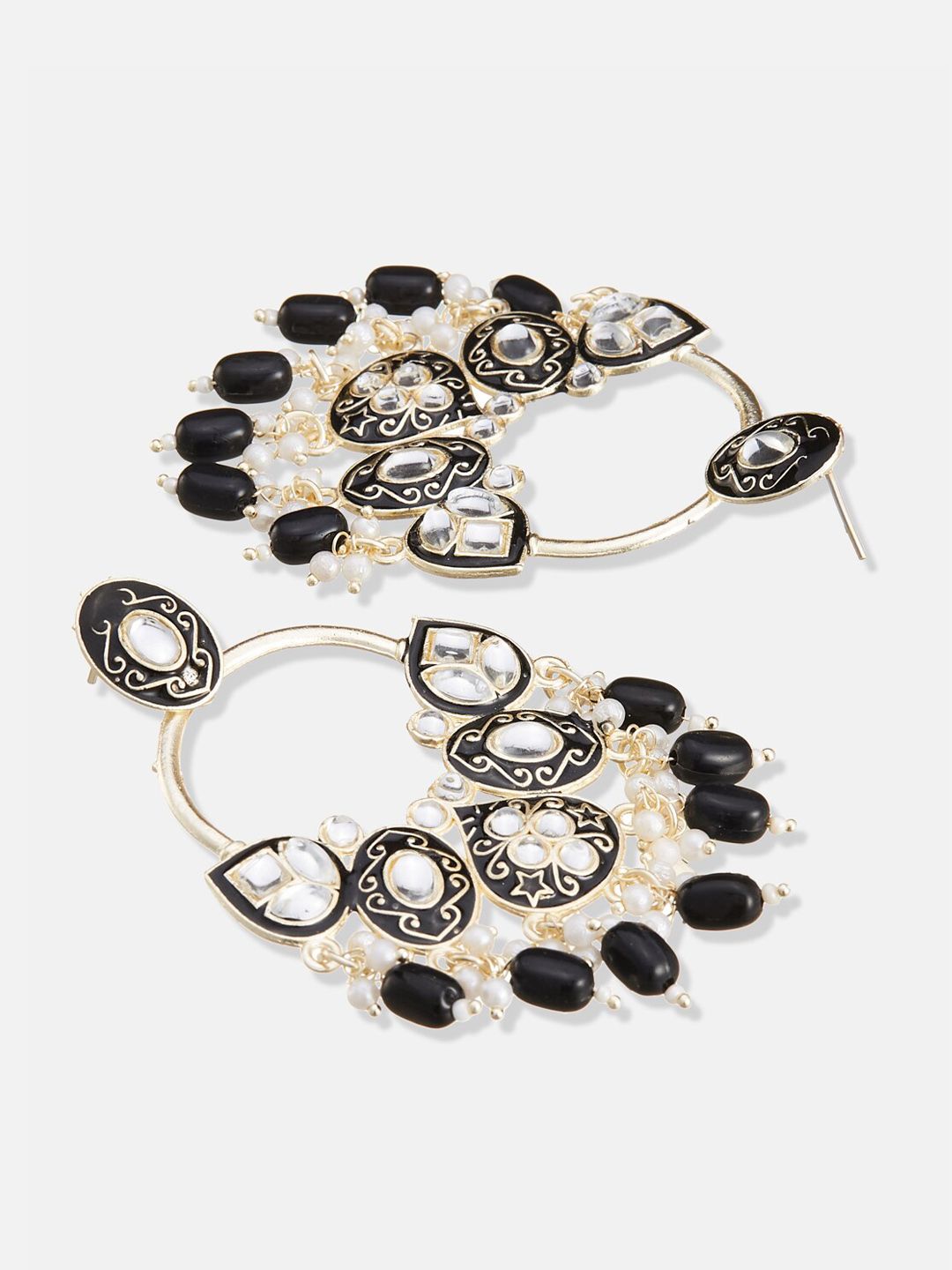 ATIBELLE Set Of 2 Gold-Plated Contemporary Drop Earrings