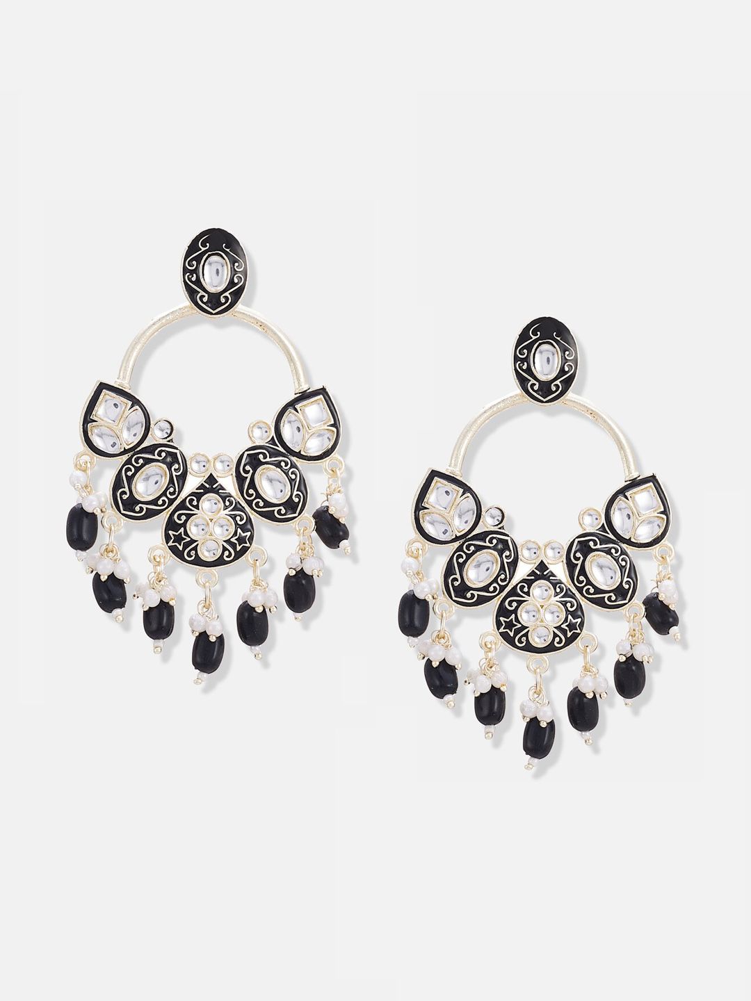 ATIBELLE Set Of 2 Gold-Plated Contemporary Drop Earrings