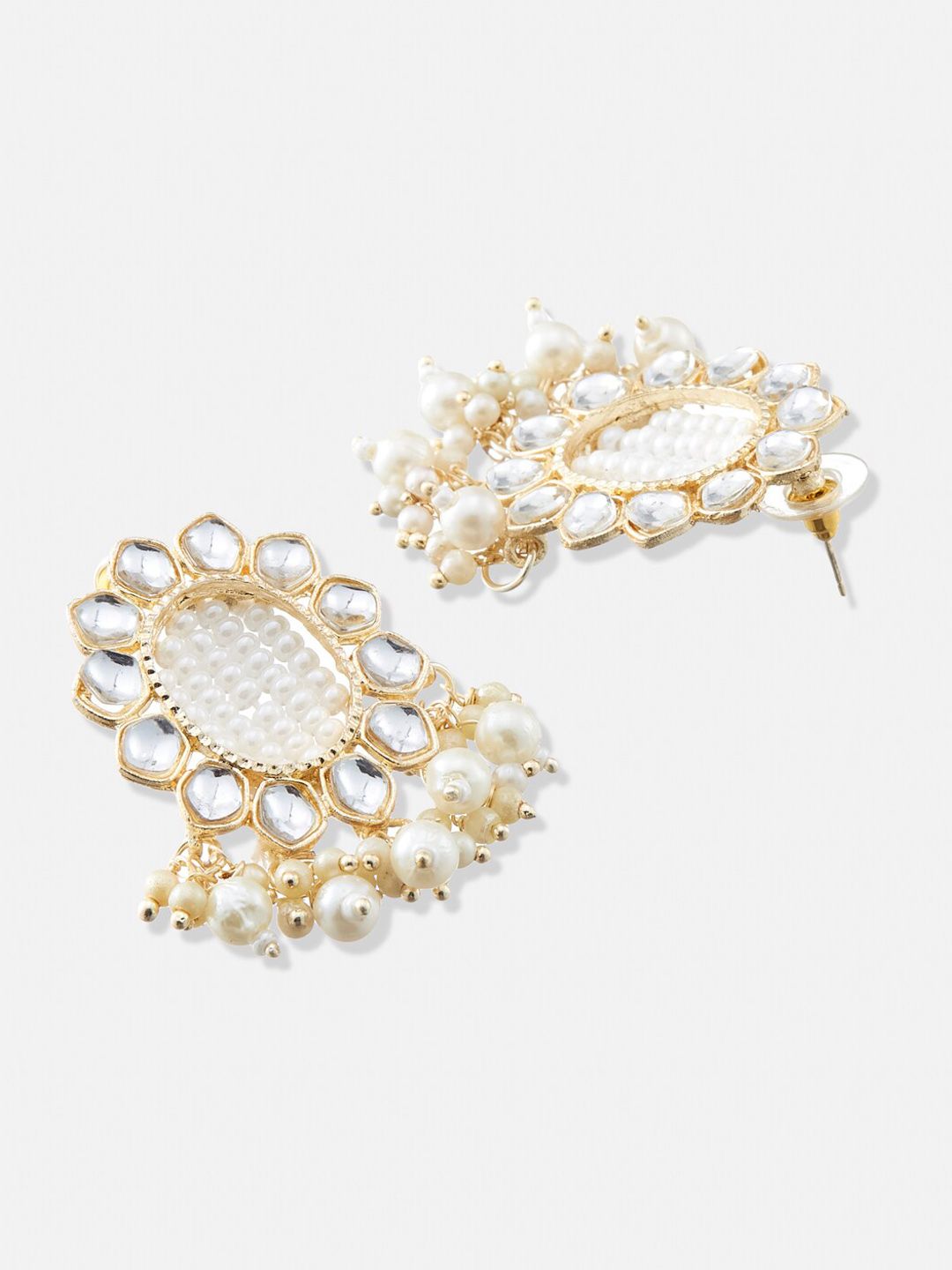 ATIBELLE Set Of 2 Gold-Plated Contemporary Drop Earrings