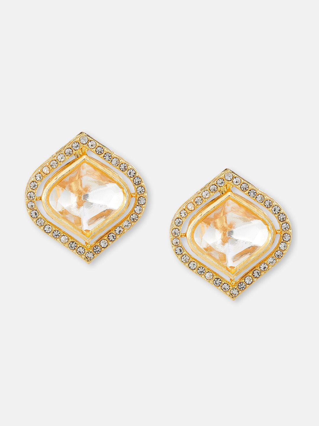 ATIBELLE Set Of 2 Gold-Plated Contemporary Drop Earrings