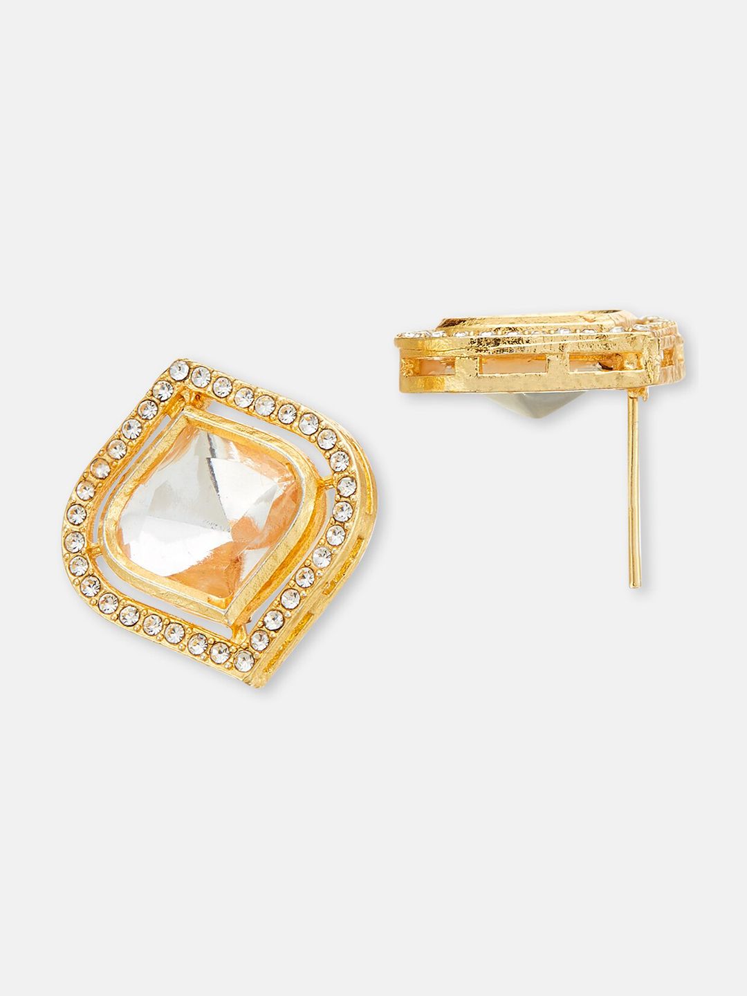 ATIBELLE Set Of 2 Gold-Plated Contemporary Drop Earrings
