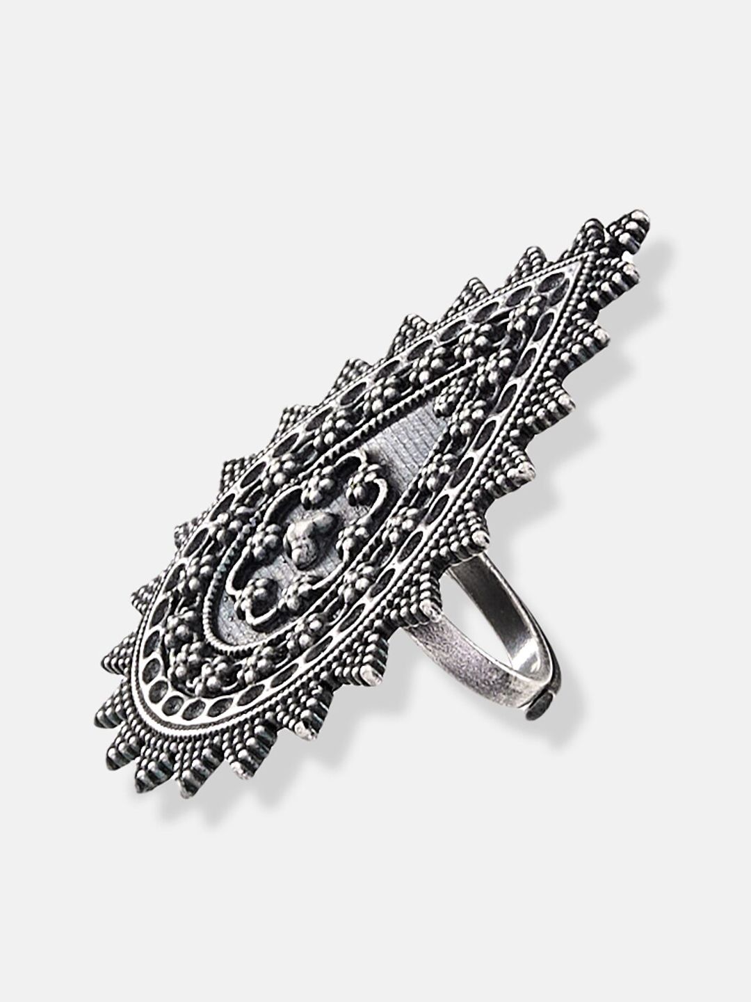 ATIBELLE German Silver Plated Adjustable Finger Ring