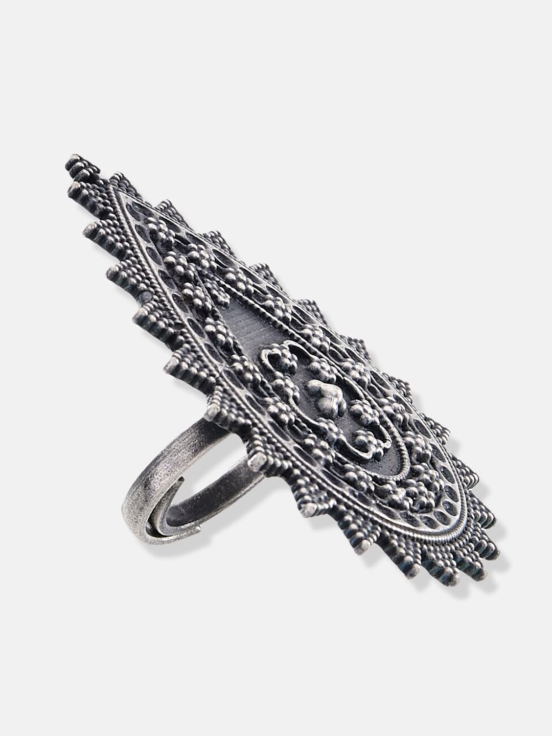 ATIBELLE German Silver Plated Adjustable Finger Ring