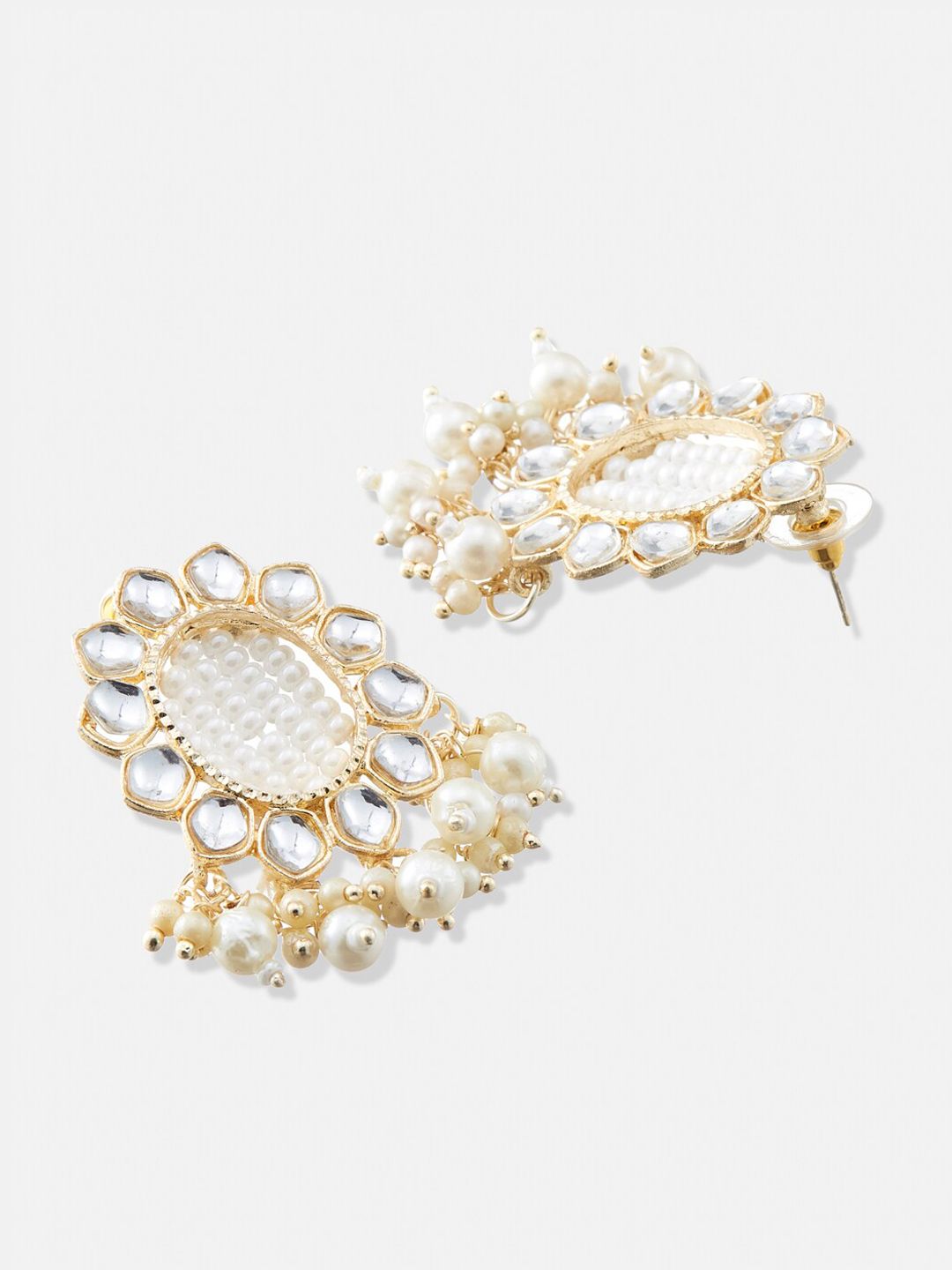 ATIBELLE Set Of 2 Gold-Plated Contemporary Chandbalis