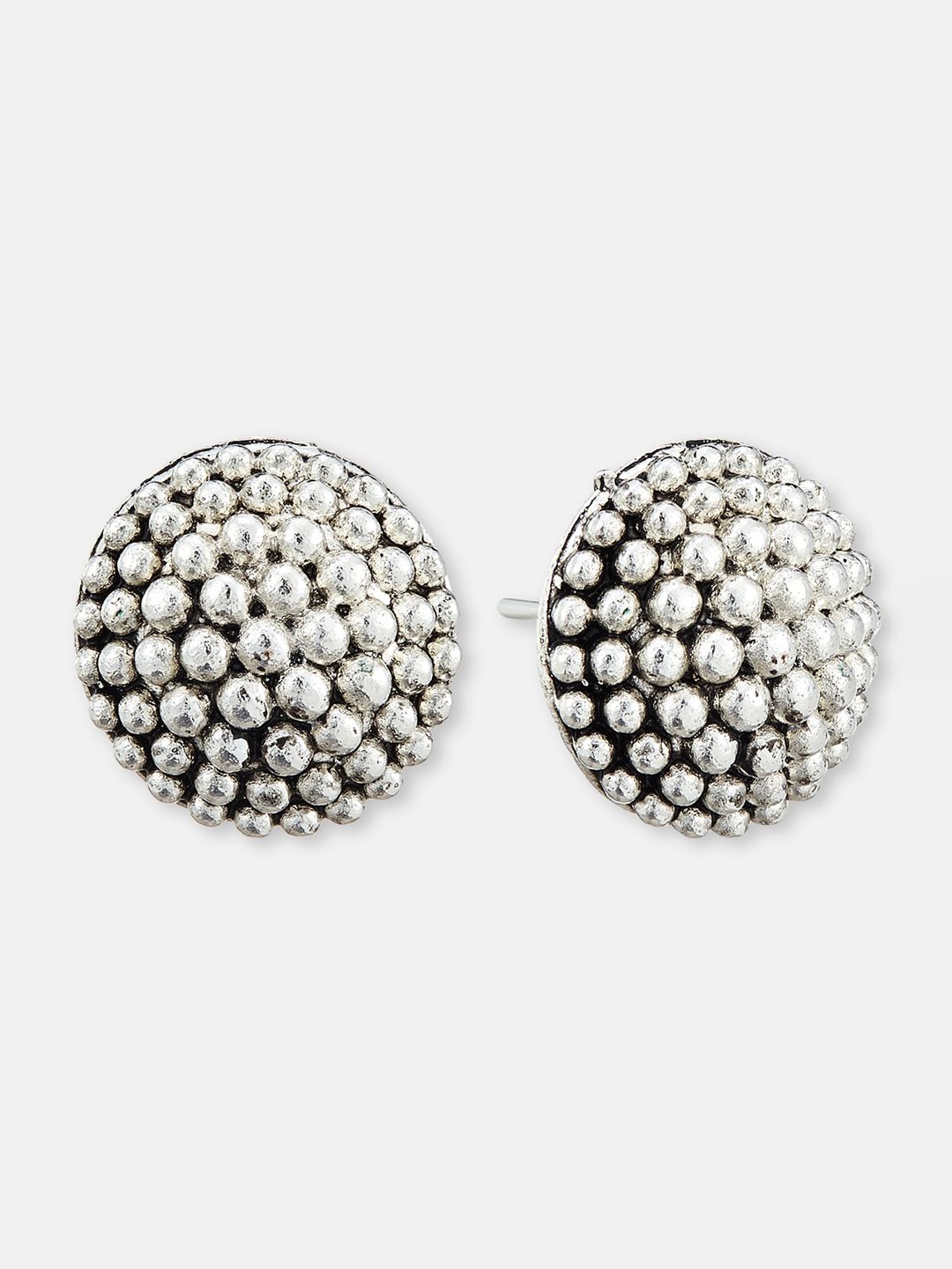 ATIBELLE Set Of 2 Gold Plated & Grerman Silver Plated Contemporary Stud Earrings