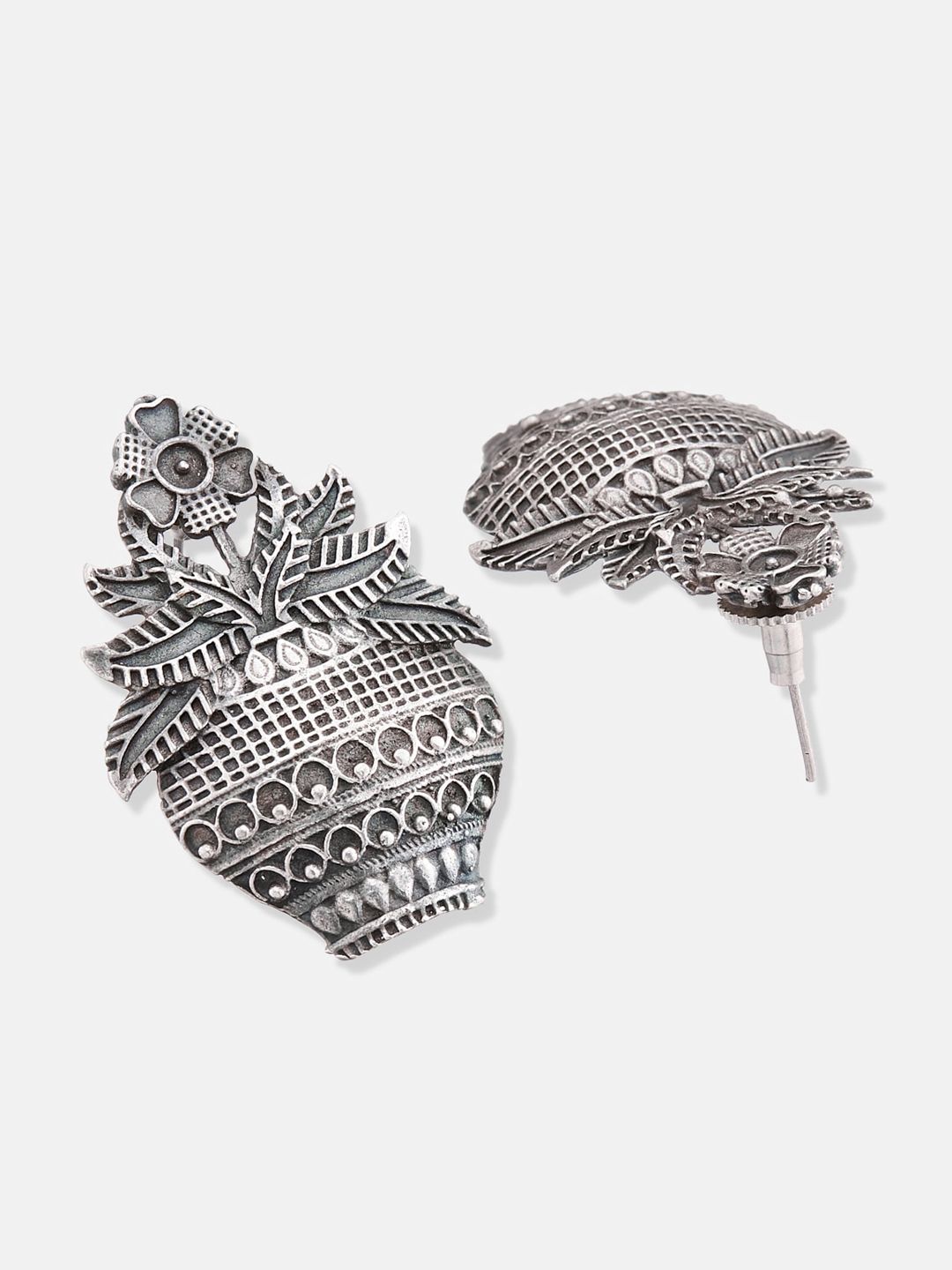 ATIBELLE Set Of 2 Silver Plated Earrings