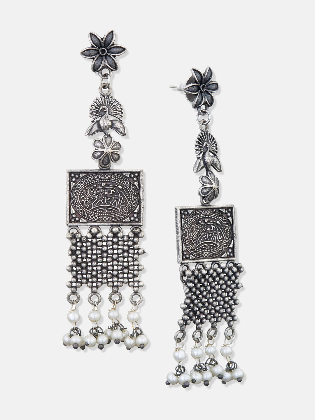ATIBELLE Silver Plated Drop Earrings