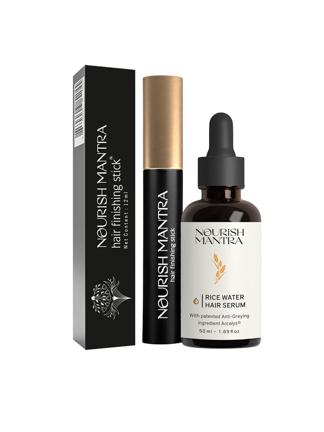 Nourish Mantra Set Of 2 Anti-Greying Rice Water Serum & Hair Finishing Stick-picture-37