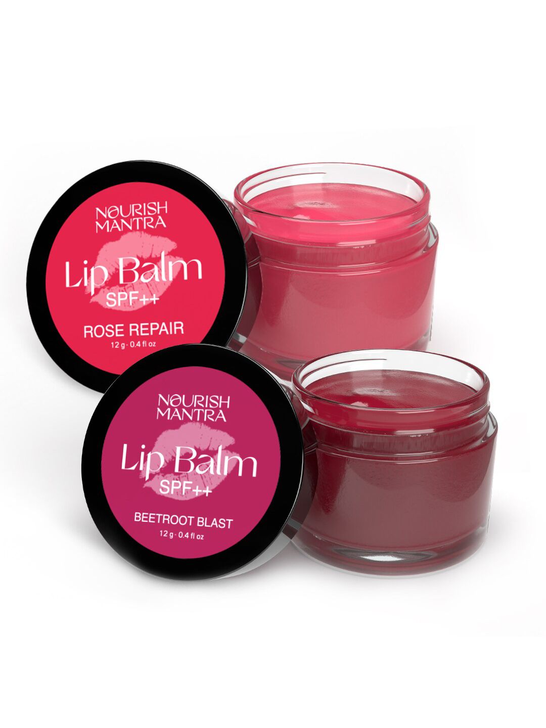 Nourish Mantra Set Of 2 Rose Repair & Beetroot Blast Lip Balm 12g Each-picture-19