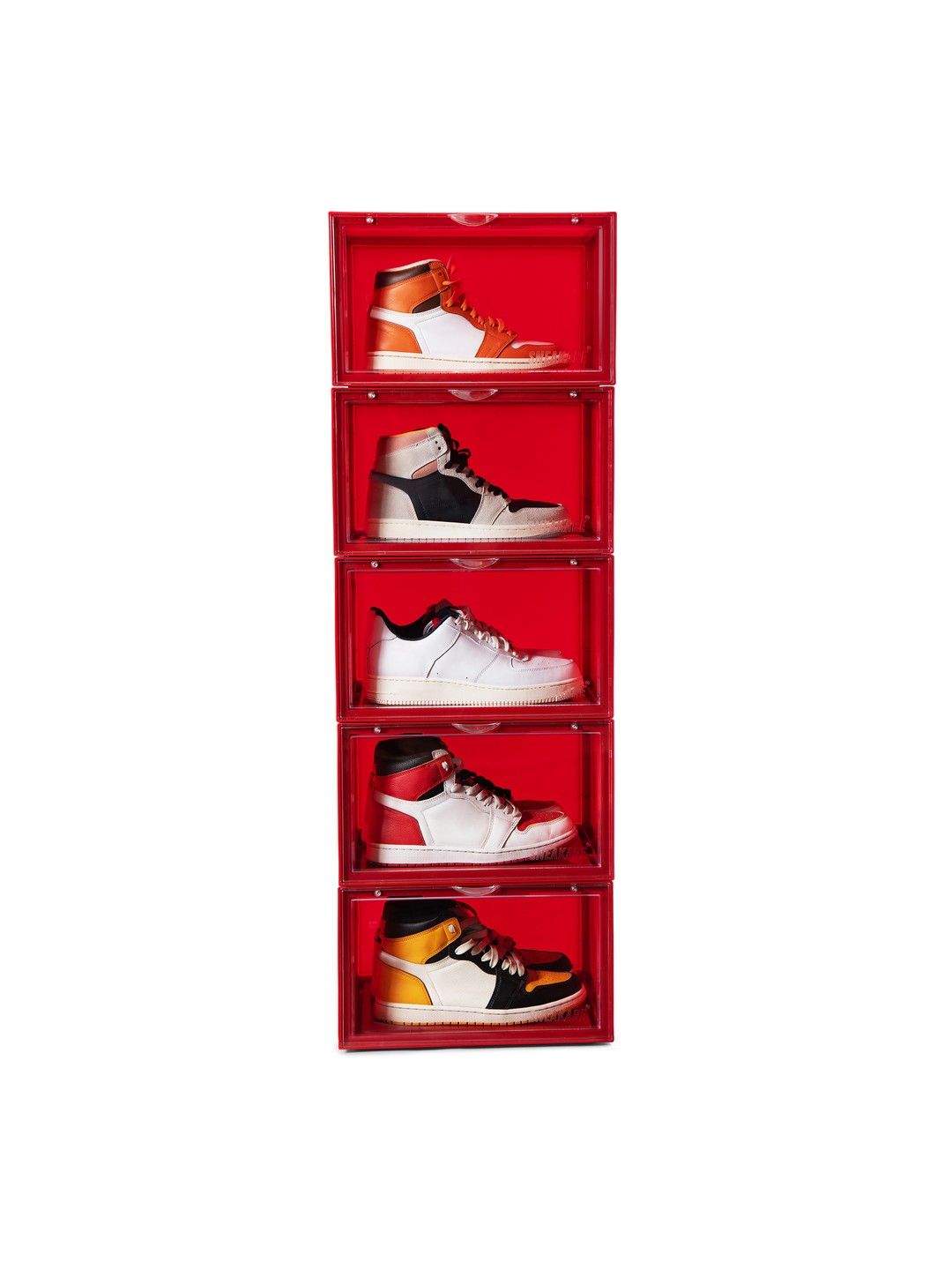 SNEAKARE Set Of 5 Red Shoe Storage Organizer-picture-23