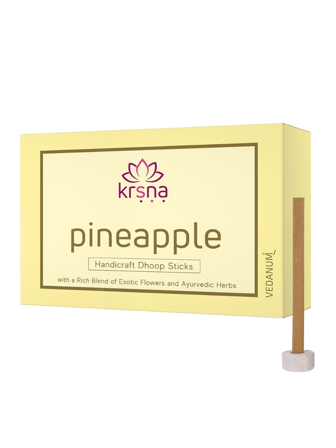 VEDANUM Pineapple Charcoal Free Mogra Incense Organic Dhoop Sticks-60gm-picture-29