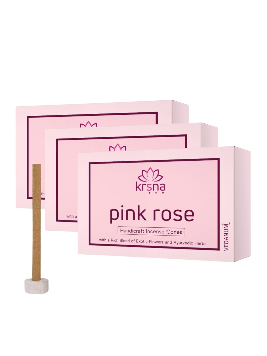 VEDANUM Charcoal Free Gulab Incense Organic Rose Dhoop Sticks-picture-24