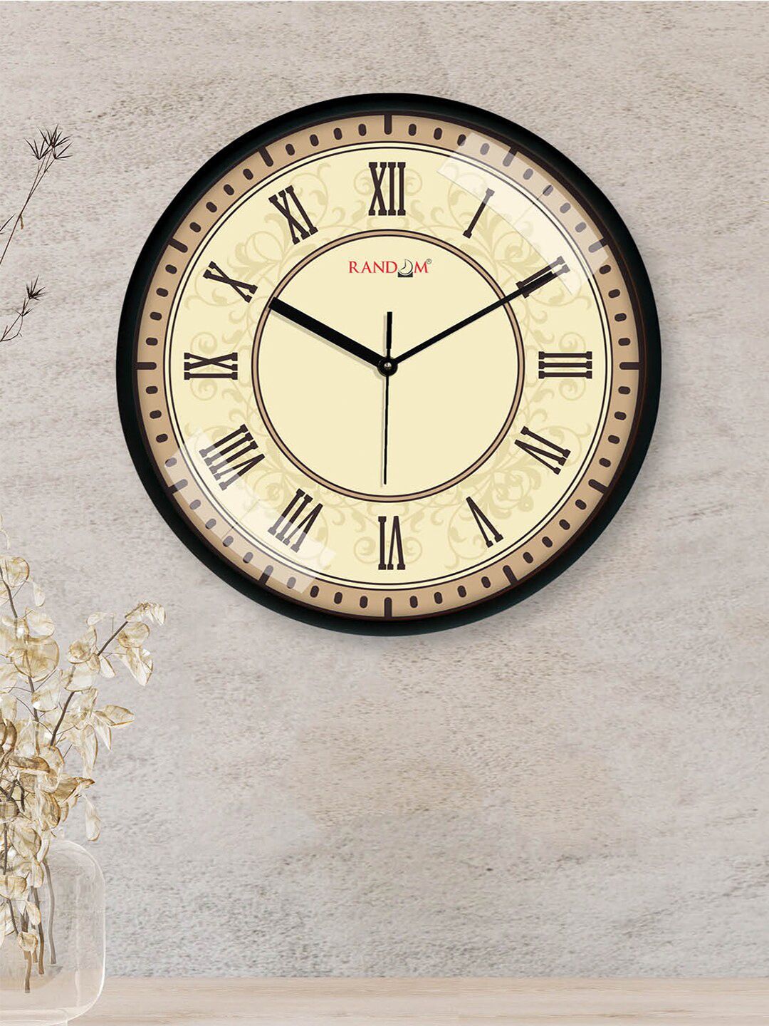 RANDOM Black Printed Round Shape Analogue Wall Clock-picture-18