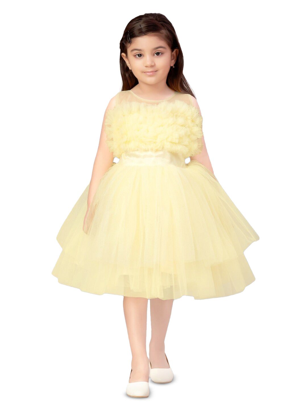 BAESD Girls Round Neck Sleeveless Fit & Flare Dress-picture-41