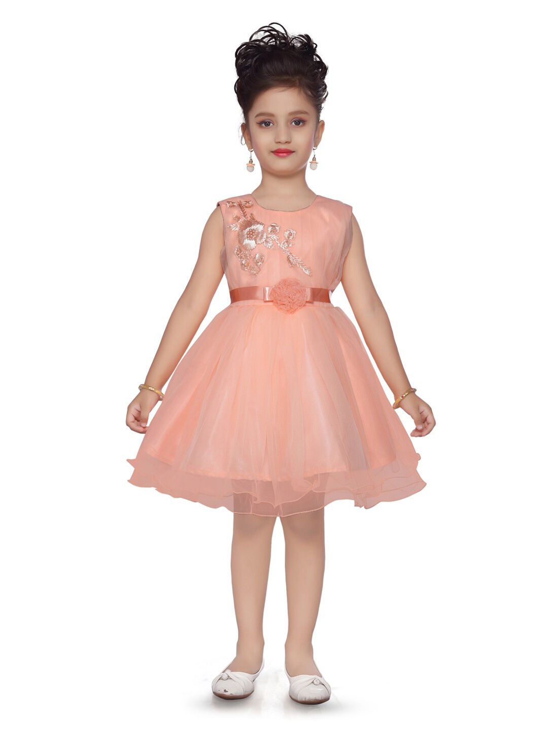 BAESD Girls Embellished Net Fit & Flare Party Dress-picture-32