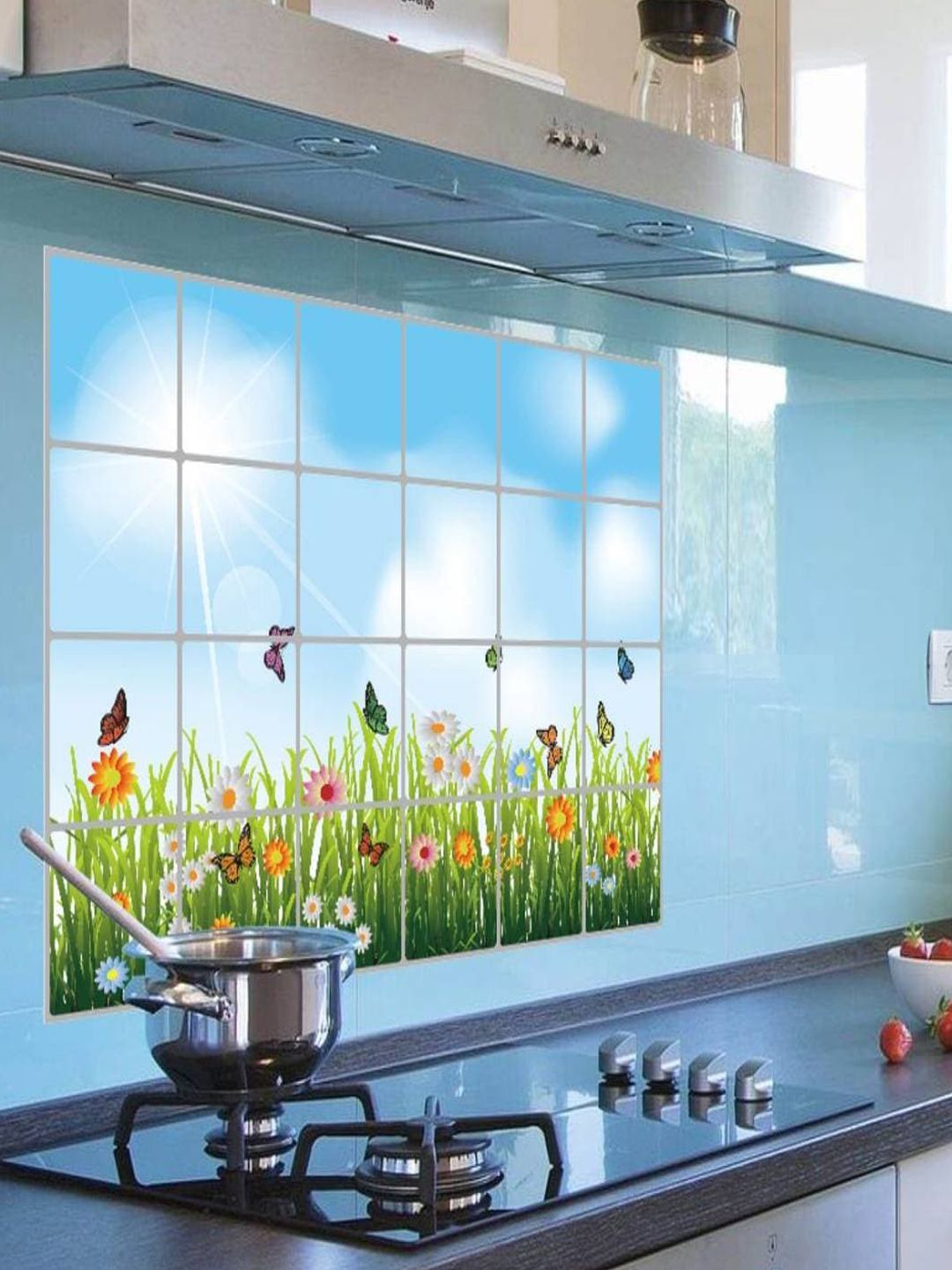 Jaamso Royals Blue & Green Printed Self-Adhesive Water Proof Wall Sticker-picture-20