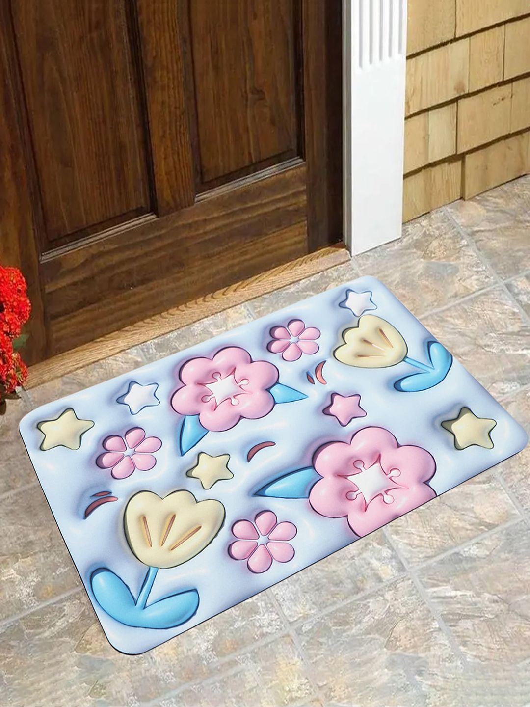 Dakshya Industries Blue 3D Printed Anti-Skid Doormats-picture-33
