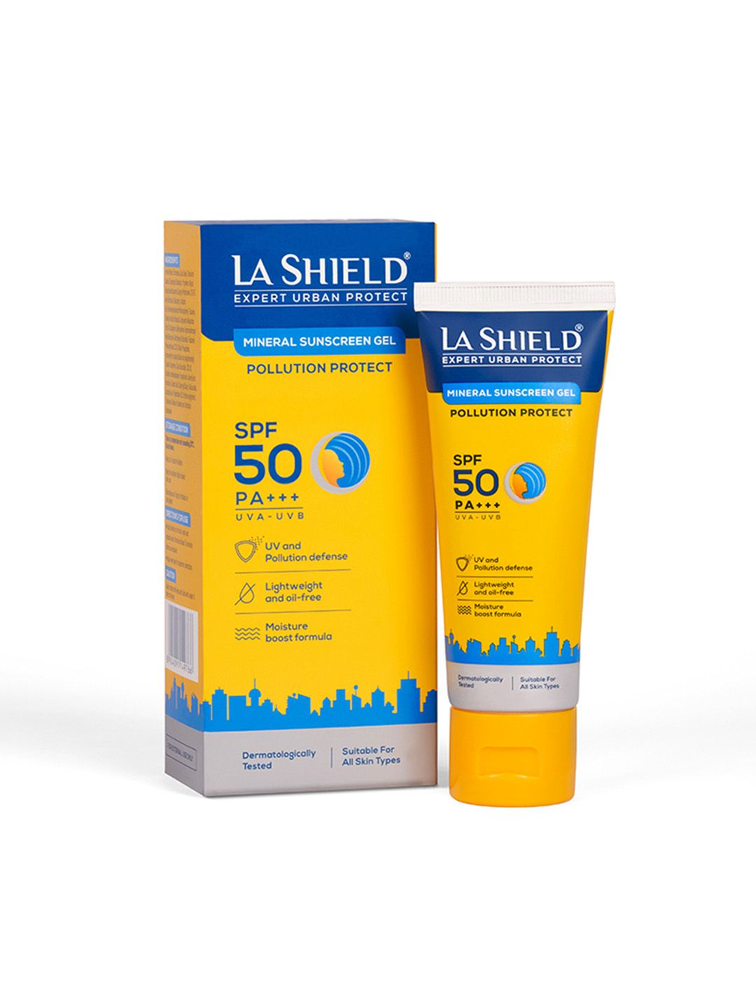 La Shield Lightweight Pollution Protect Mineral SPF 50 + PA+++ Sunscreen Gel - 50 g-image-0