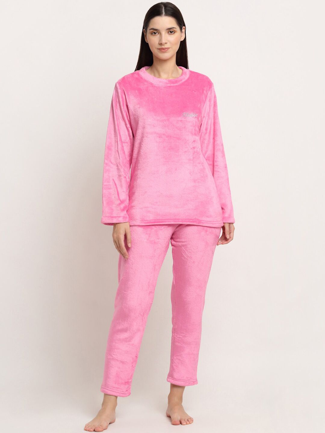 KLOTTHE Woollen Round Neck Night Suit-picture-58