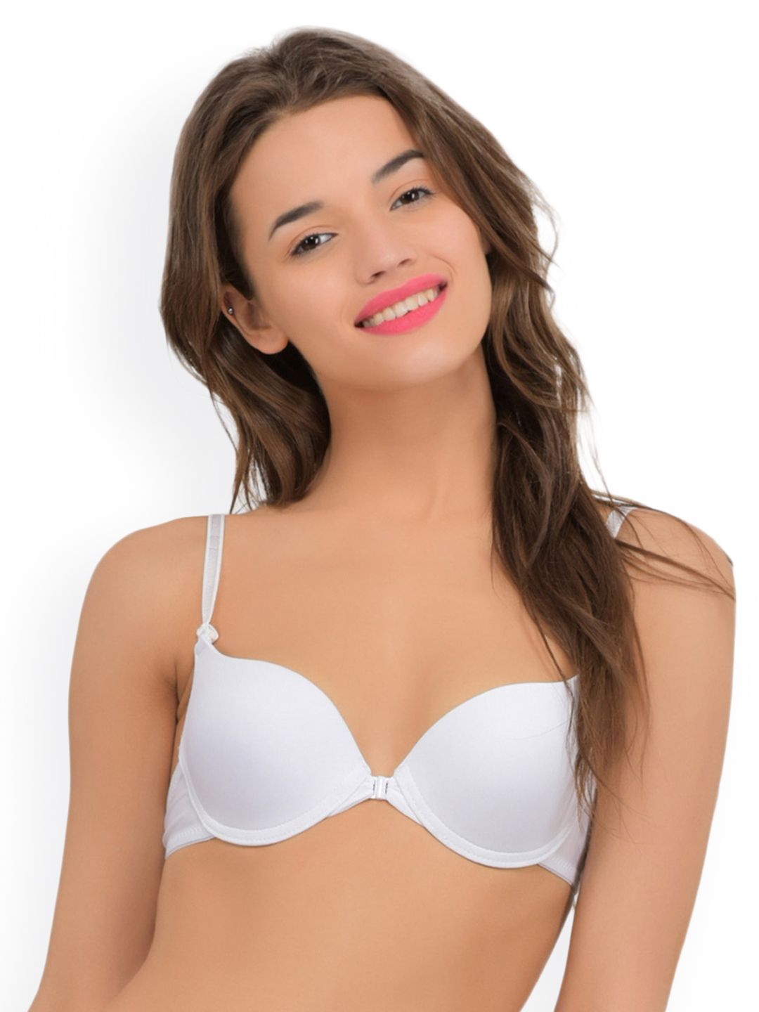 PrettyCat White Solid Underwired Lightly Padded Push-Up Bra PCBR20305136B