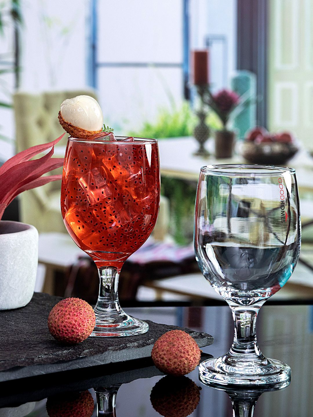GOODHOMES Transparent 6-Pieces Glass Cocktail Glasses 340 ml Each-picture-1