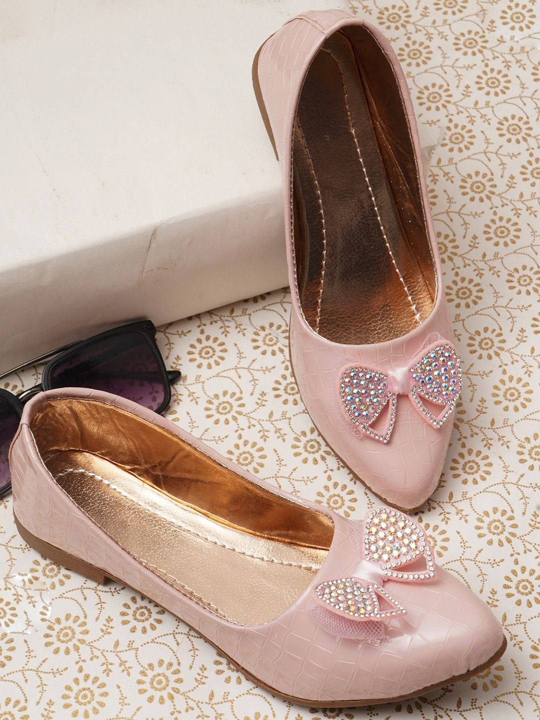 BAESD Girls Bow Embellished Ballerinas-picture-50