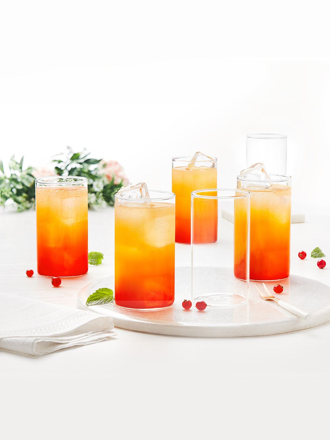 BOROSIL 6-Pcs Transparent Microwave & Dishwasher Safe Water Or Juice Glasses-350 Ml Each-picture-9