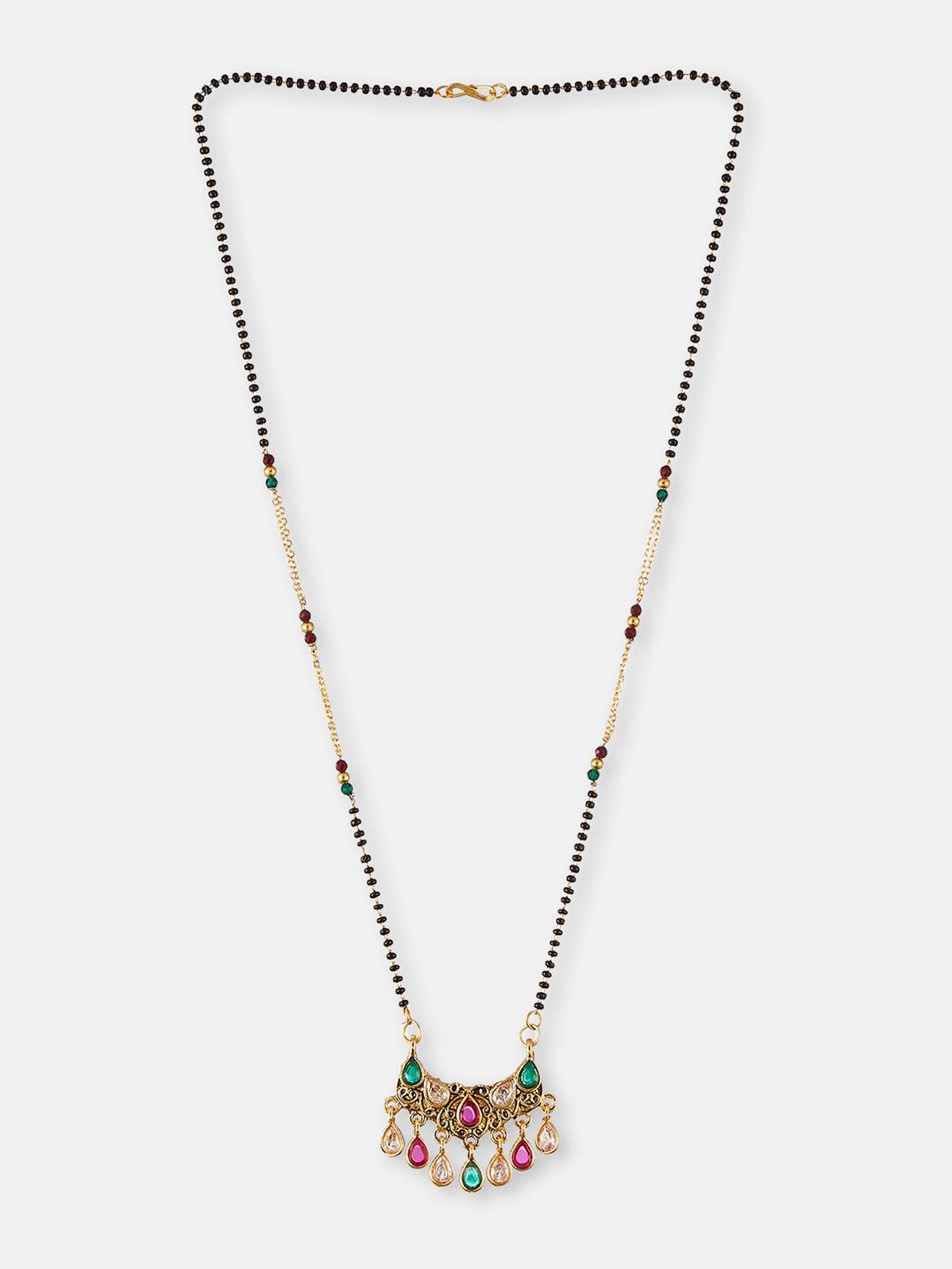 ATIBELLE Gold Plated & Kundan Studded Mangalsutra