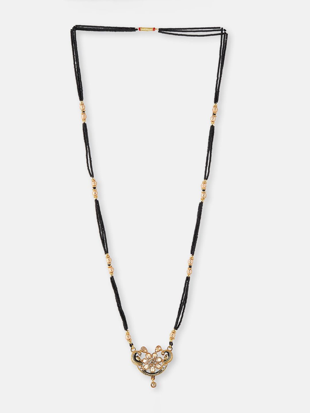 ATIBELLE Set Of 2 Gold Plated & Kundan studded Mangalsutra