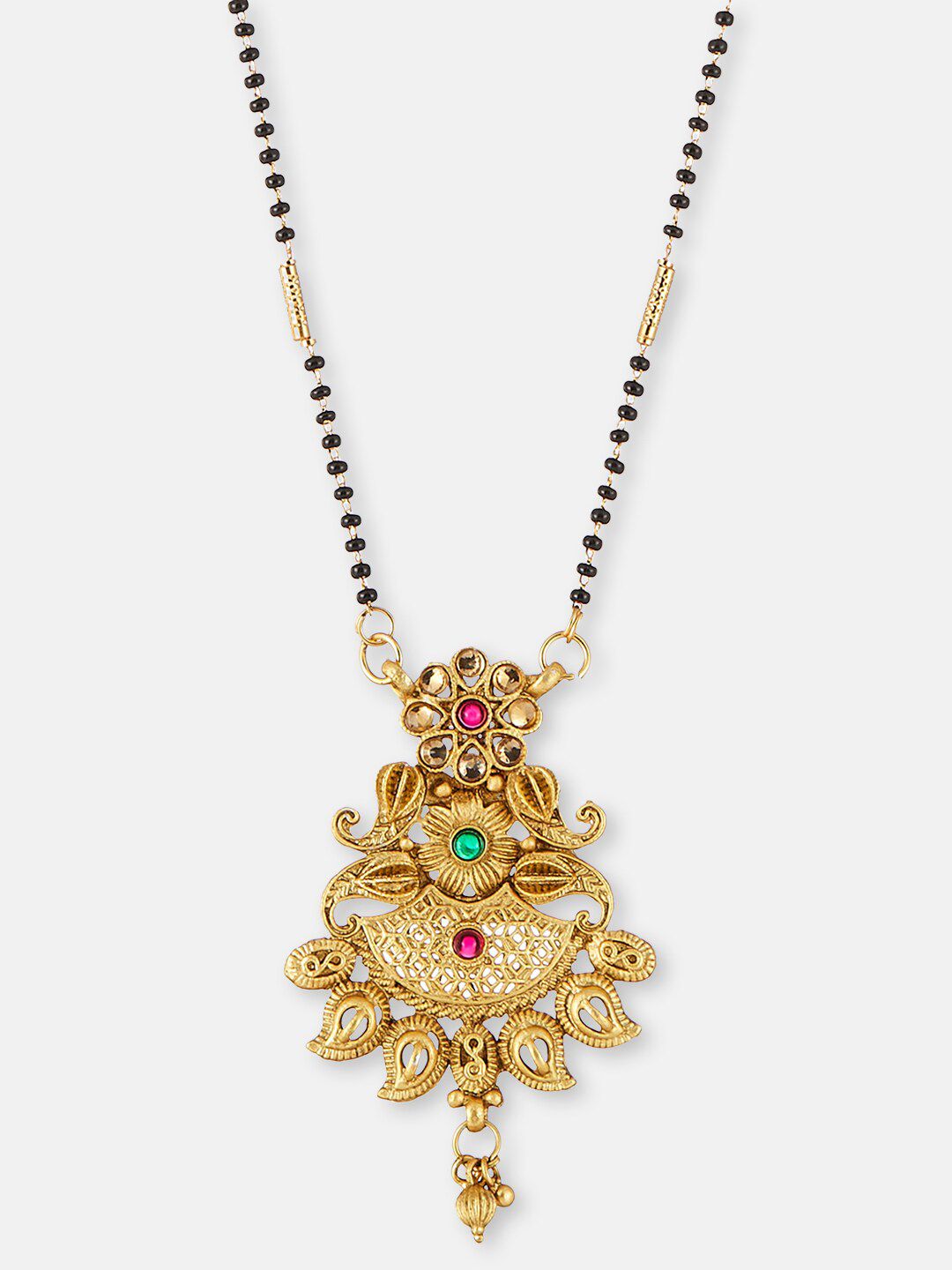 ATIBELLE Set of 2 Gold Plated & Stone Studded Mangalsutra