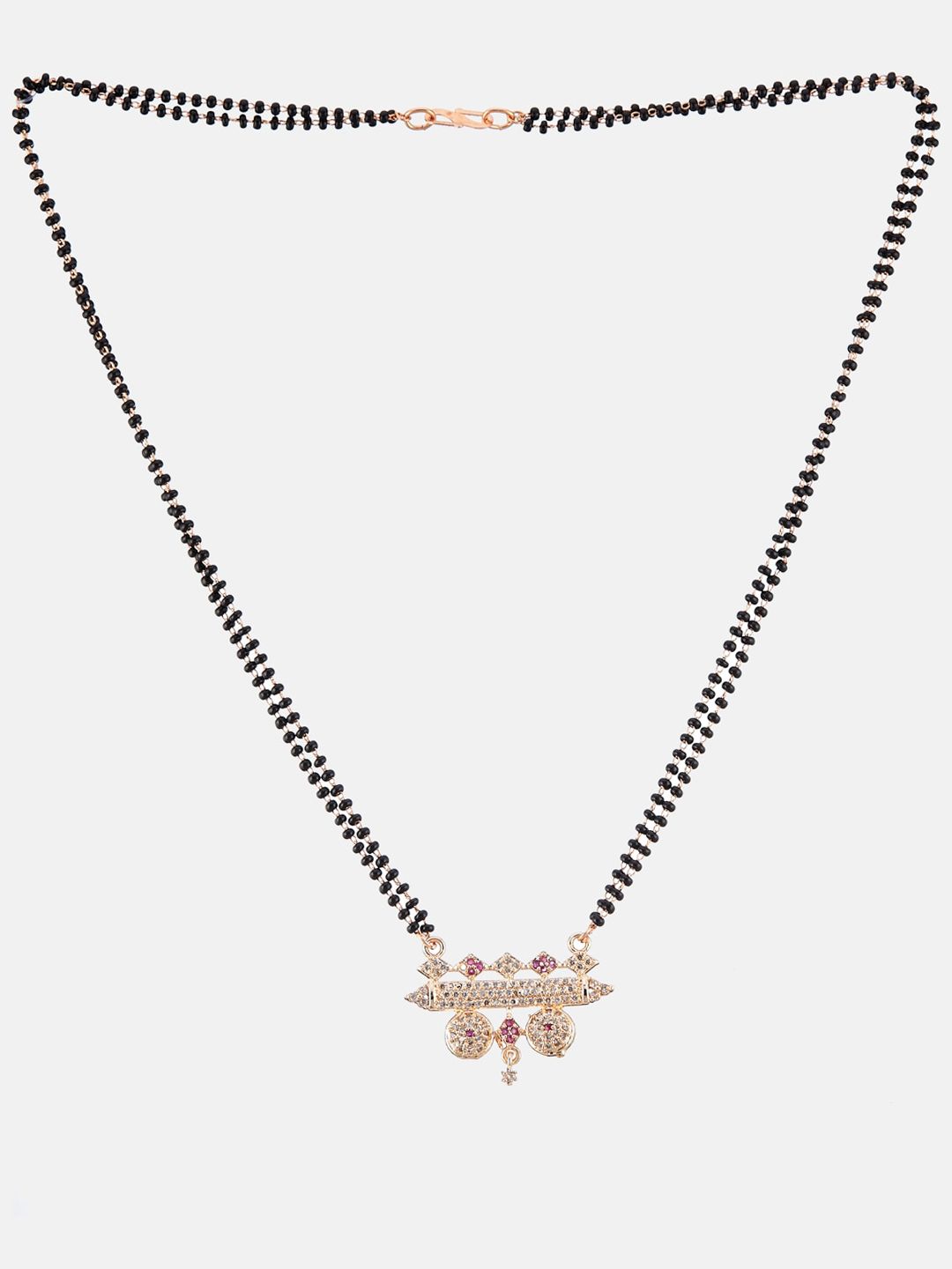 ATIBELLE Set Of 2 Gold Plated & AD Studded Mangalsutra