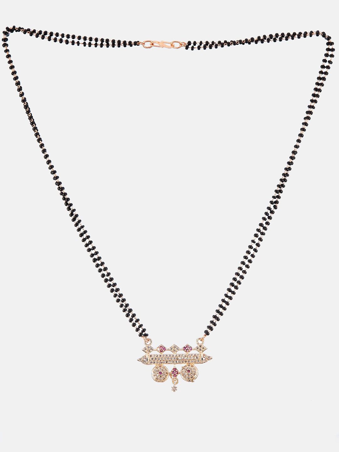 ATIBELLE Rose Gold Plated & CZ Studded Mangalsutra