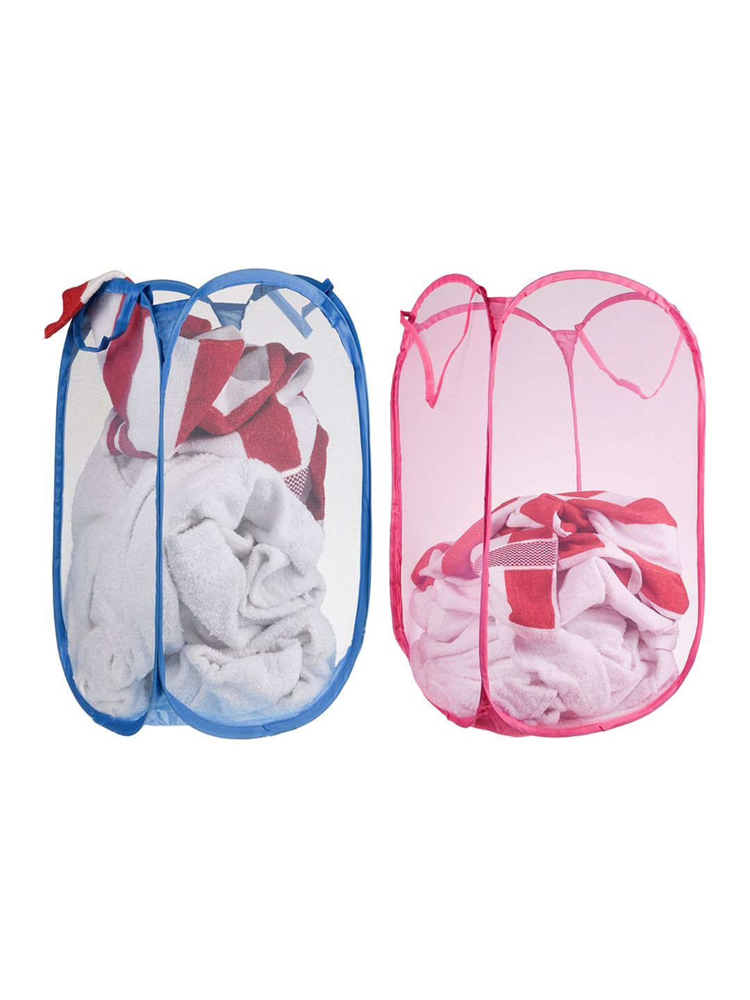 Kuber Industries Blue & Pink 2-Pieces Foldable Laundry Bags-picture-25
