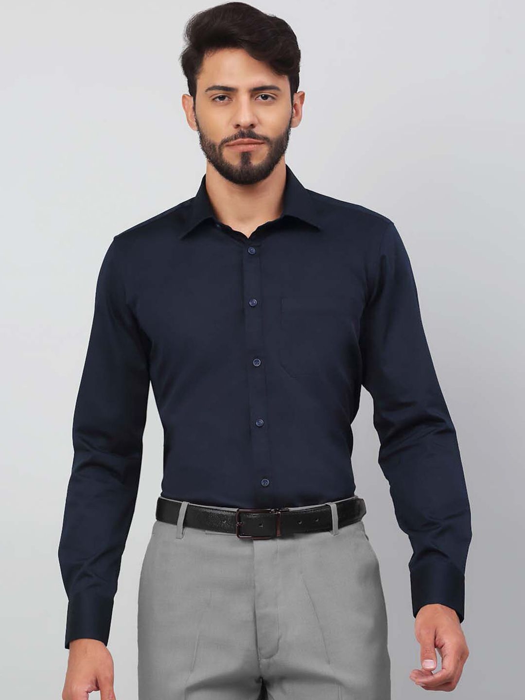 LOUIS STITCH Comfort Fit Cotton Formal Shirt-image-46
