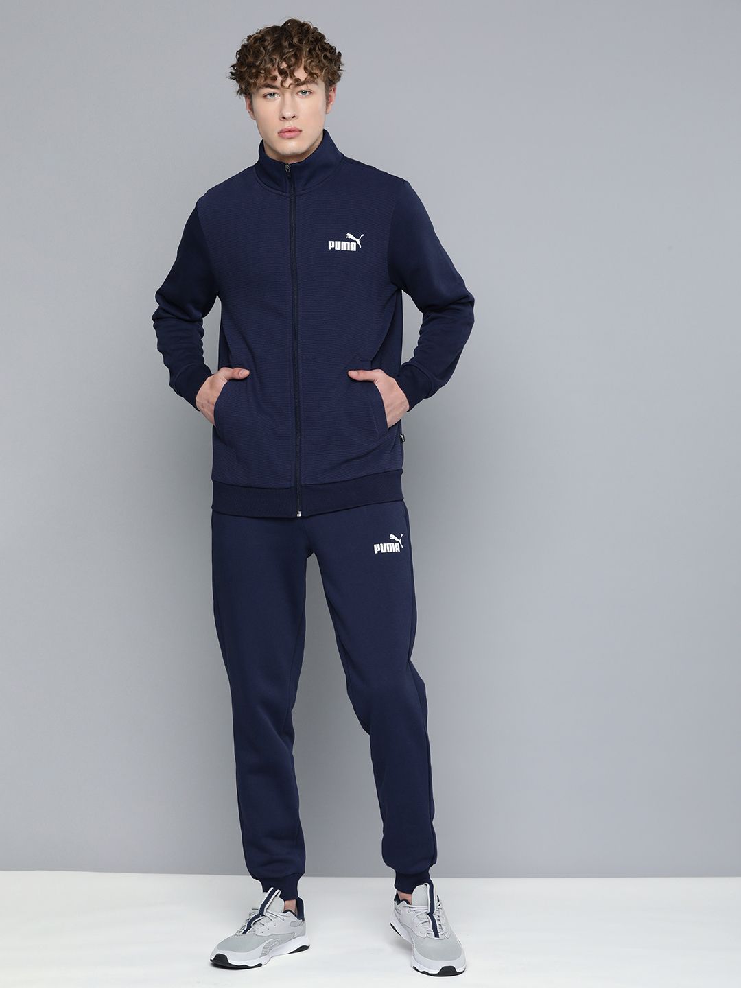 Navy blue puma on sale sweatsuit