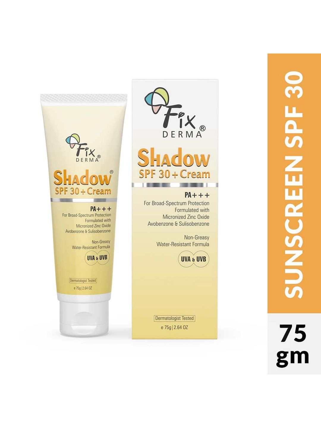 FIXDERMA UVA & UVB Protection Shadow Sunscreen SPF 30+ Cream - 75g-image-11
